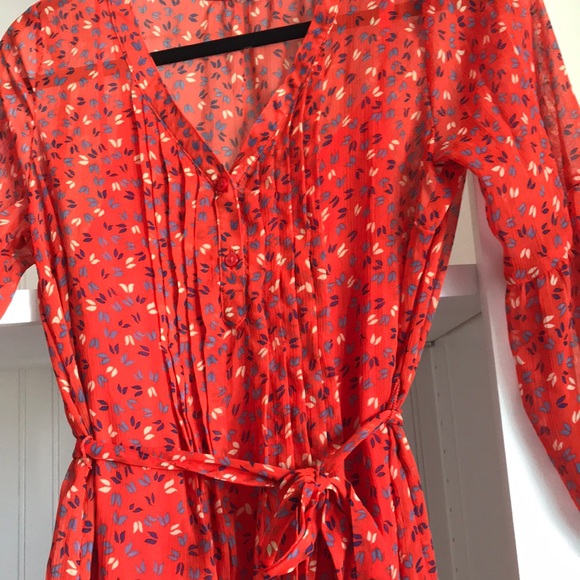 Fall Women’s Medium Dresses Navy & Coral Summer - Picture 10 of 13